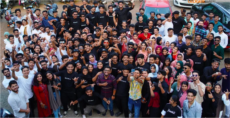 Students at ledgergate in India Students at ledgergate in India celebrating victory